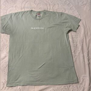 Large supreme mint colored short sleeve shirt